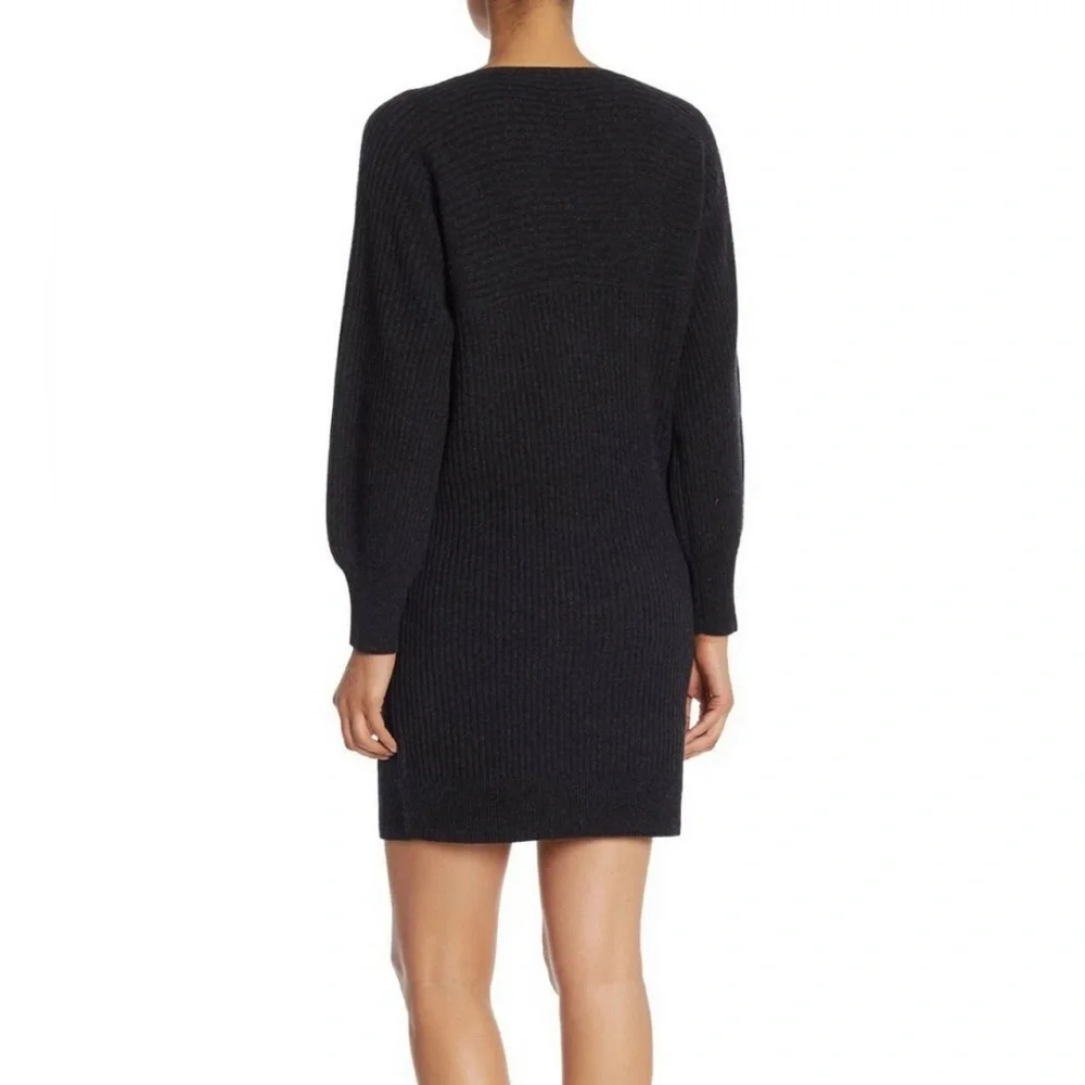 Vince Ribbed Wool Cashmere‎ Long Sleeve Dress Size Small